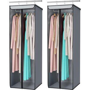 Hanging garment bags 54 inch clothes storage closet organizer dustproof clear wi